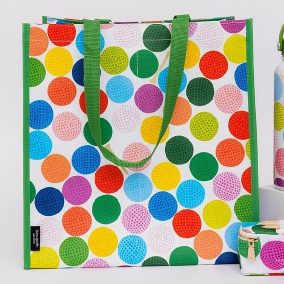 🆕 Kate Spade GOLF BALLS Grocery  Tote - Picture 4 of 11